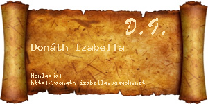 Donáth Izabella névjegykártya